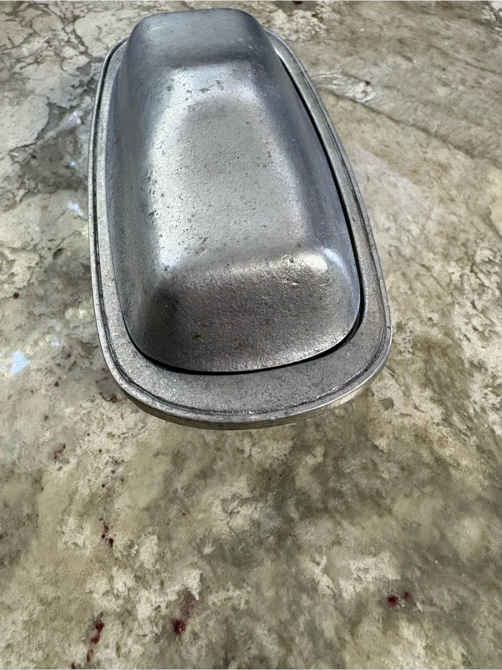 Wilton Silver Metal Butter Dish with Lid